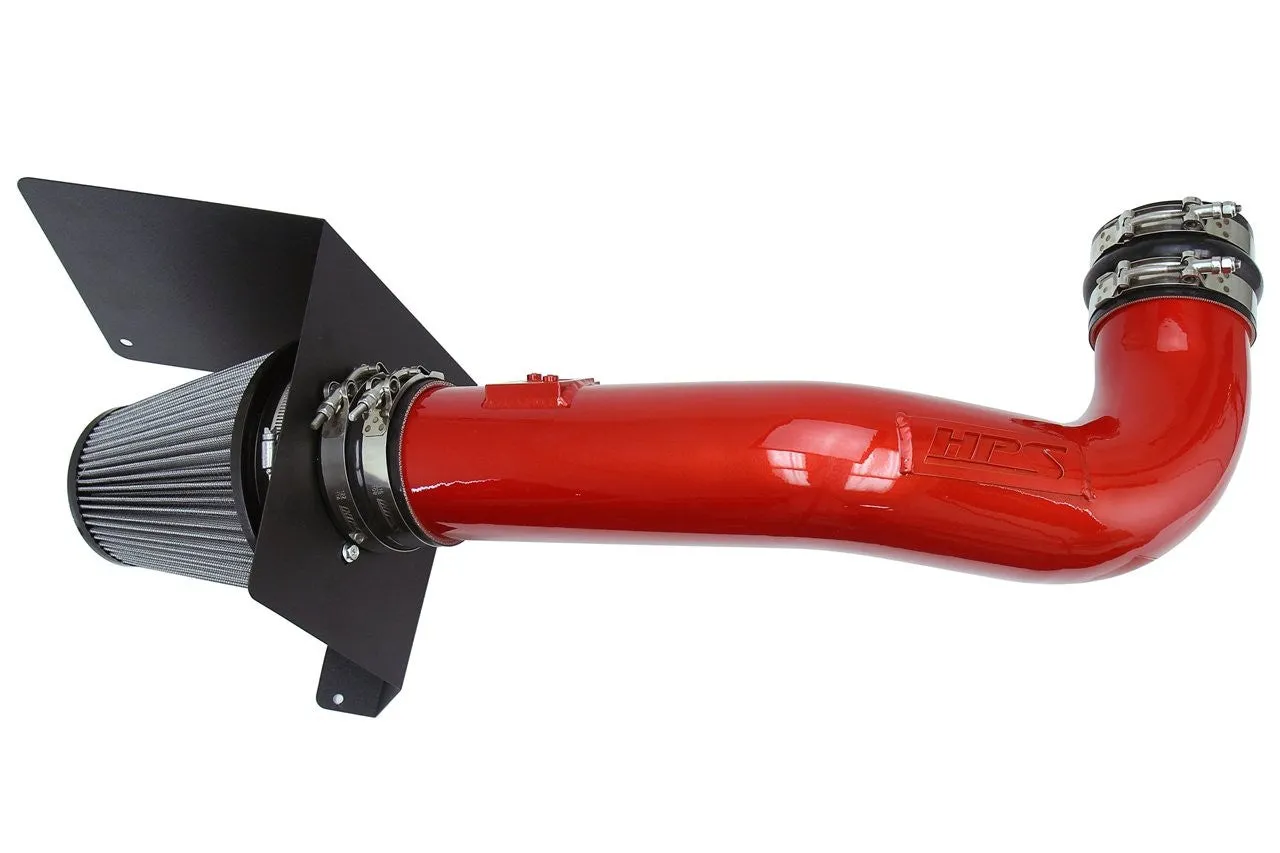 HPS Short Ram Air Intake 827-667R GMC Sierra 1500 2009-14 Red