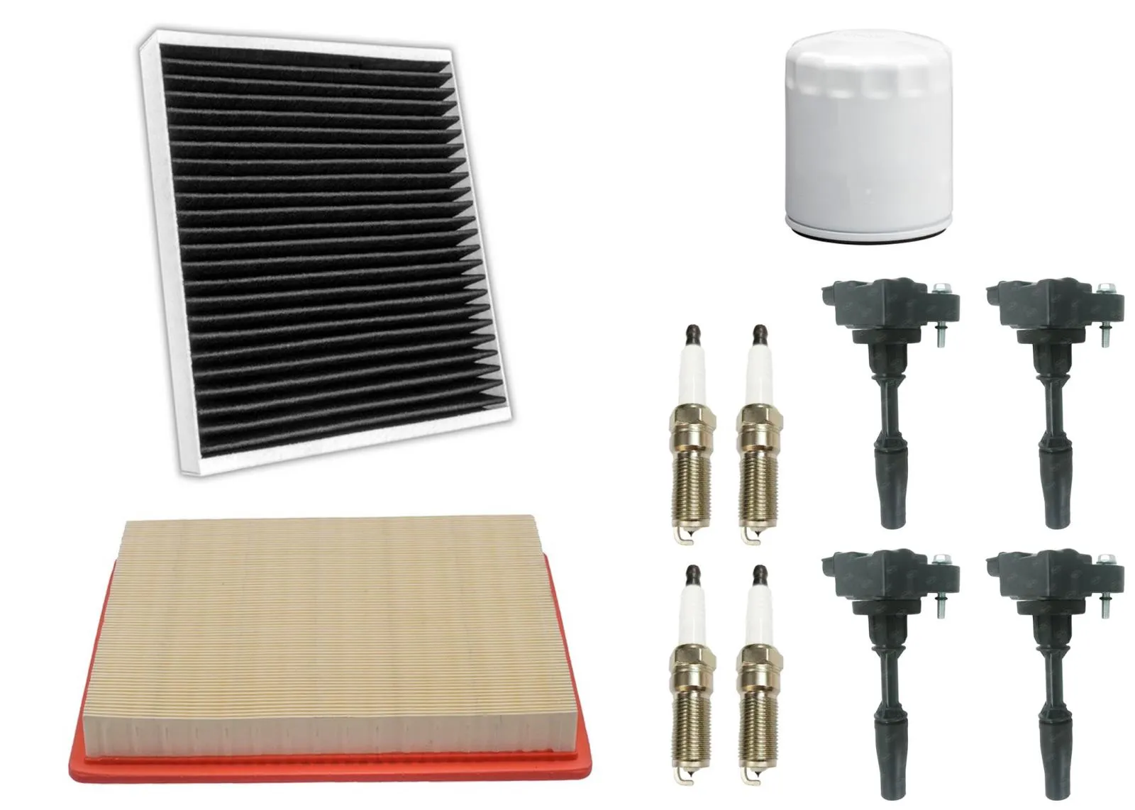 Ignition Coil & Air Cabin Filter Spark Plugs For Chevrolet Malibu 2013-2015 2.0L