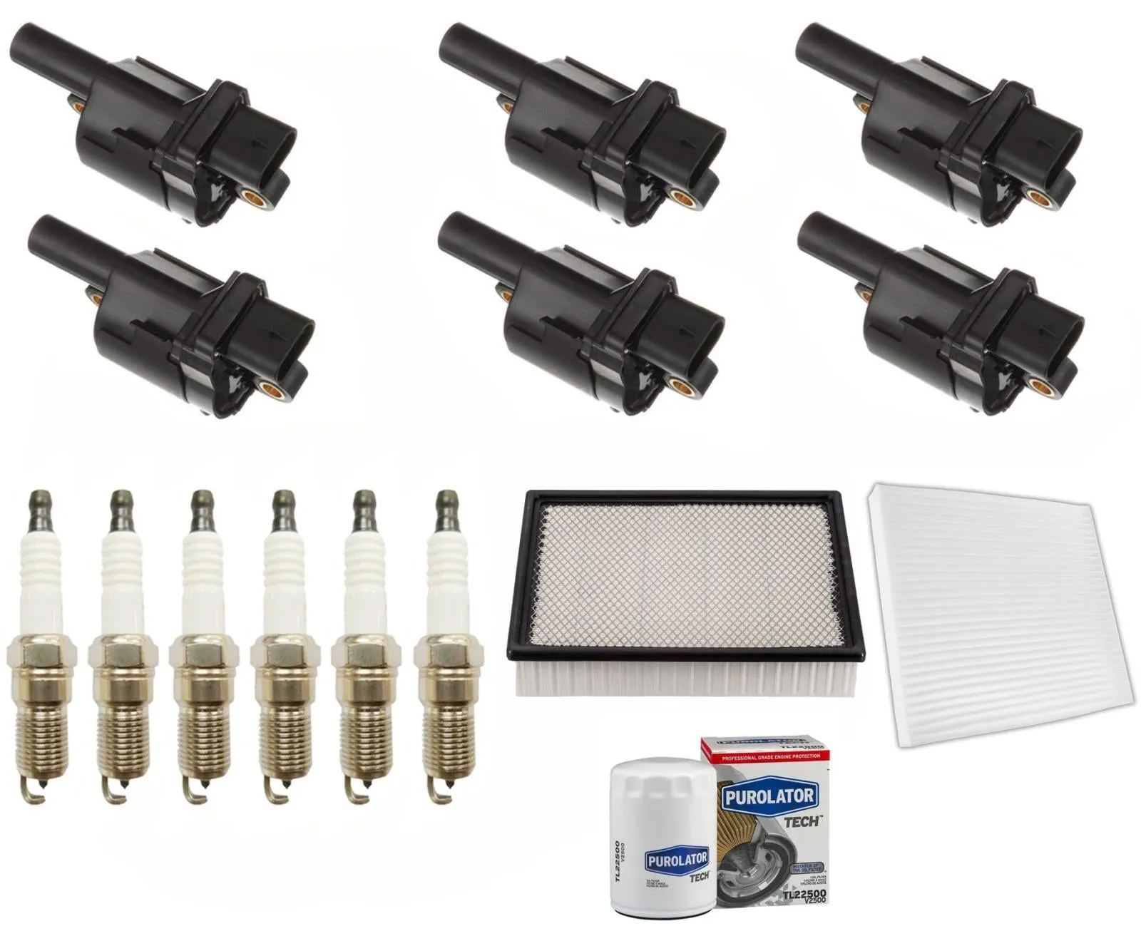 Ignition Coils Spark Plugs & Filters For 14-2018 Chevrolet Silverado 1500 4.3L