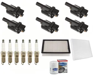 Ignition Coils Spark Plugs & Filters For 14-2018 Chevrolet Silverado 1500 4.3L