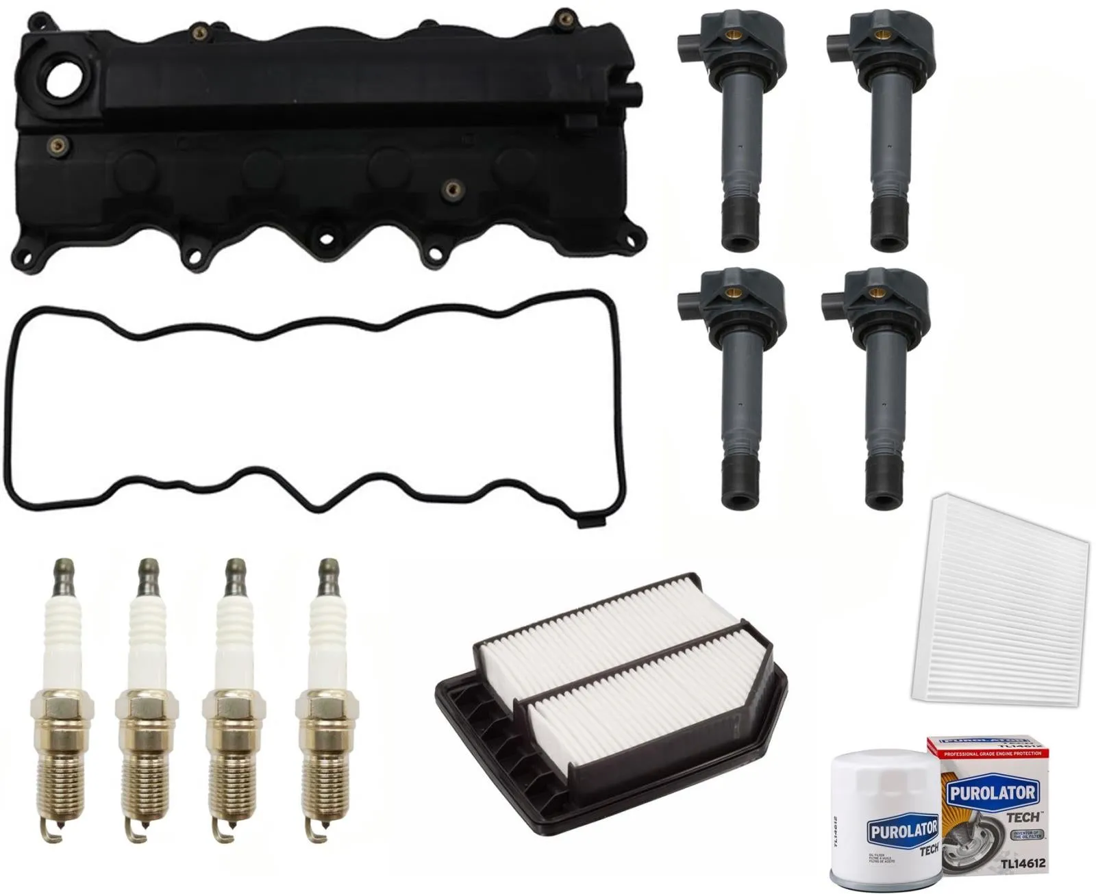 Ignition Coils Spark Plugs Valve Cover & Filters For Honda Civic 1.8L 2006-11