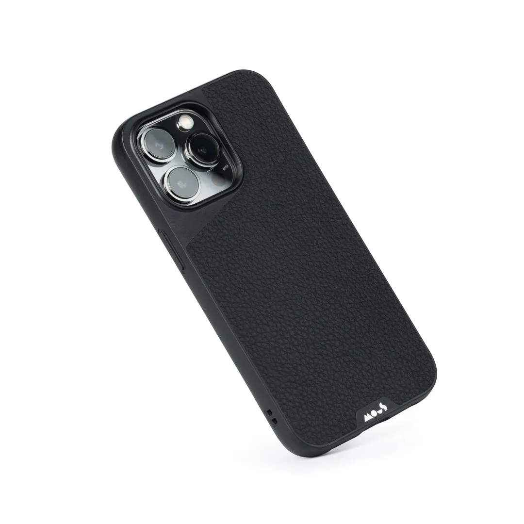 MagSafe® Compatible Black Leather Phone Case - Limitless 4.0