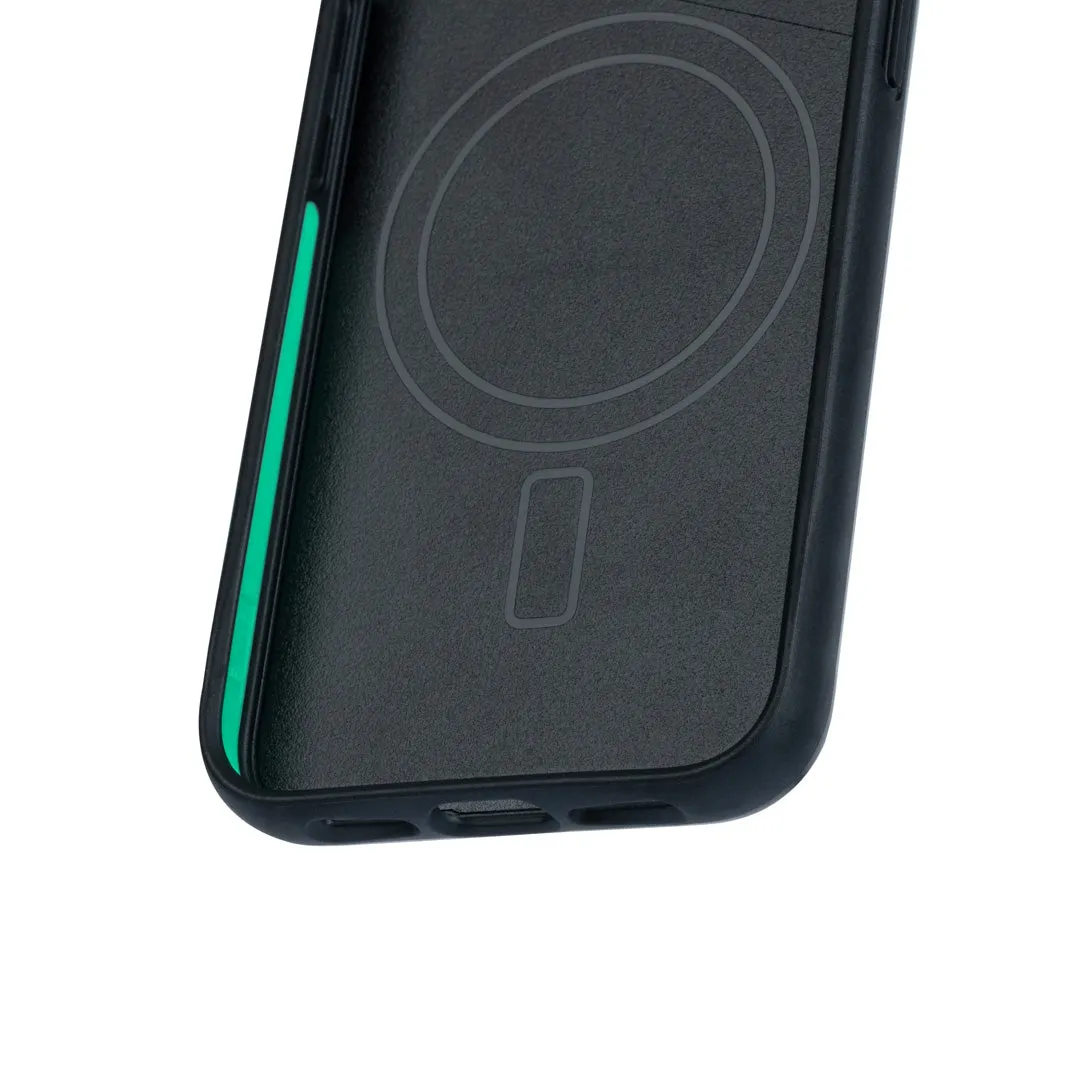 MagSafe® Compatible Black Leather Phone Case - Limitless 4.0