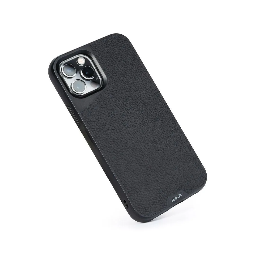 MagSafe® Compatible Black Leather Phone Case - Limitless 4.0