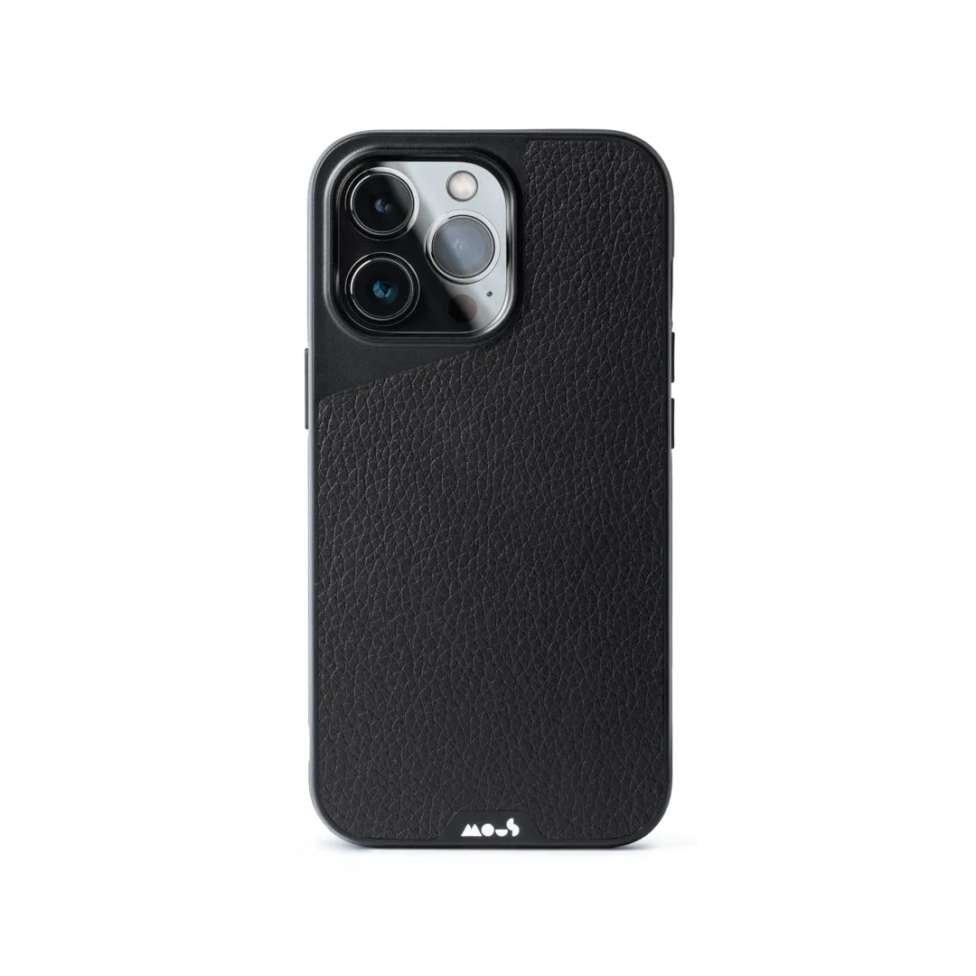 MagSafe® Compatible Black Leather Phone Case - Limitless 4.0
