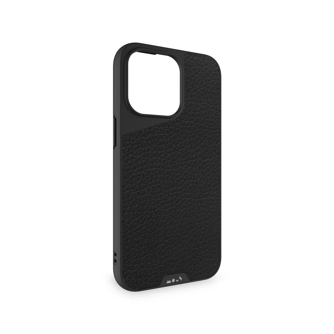 MagSafe® Compatible Black Leather Phone Case - Limitless 4.0