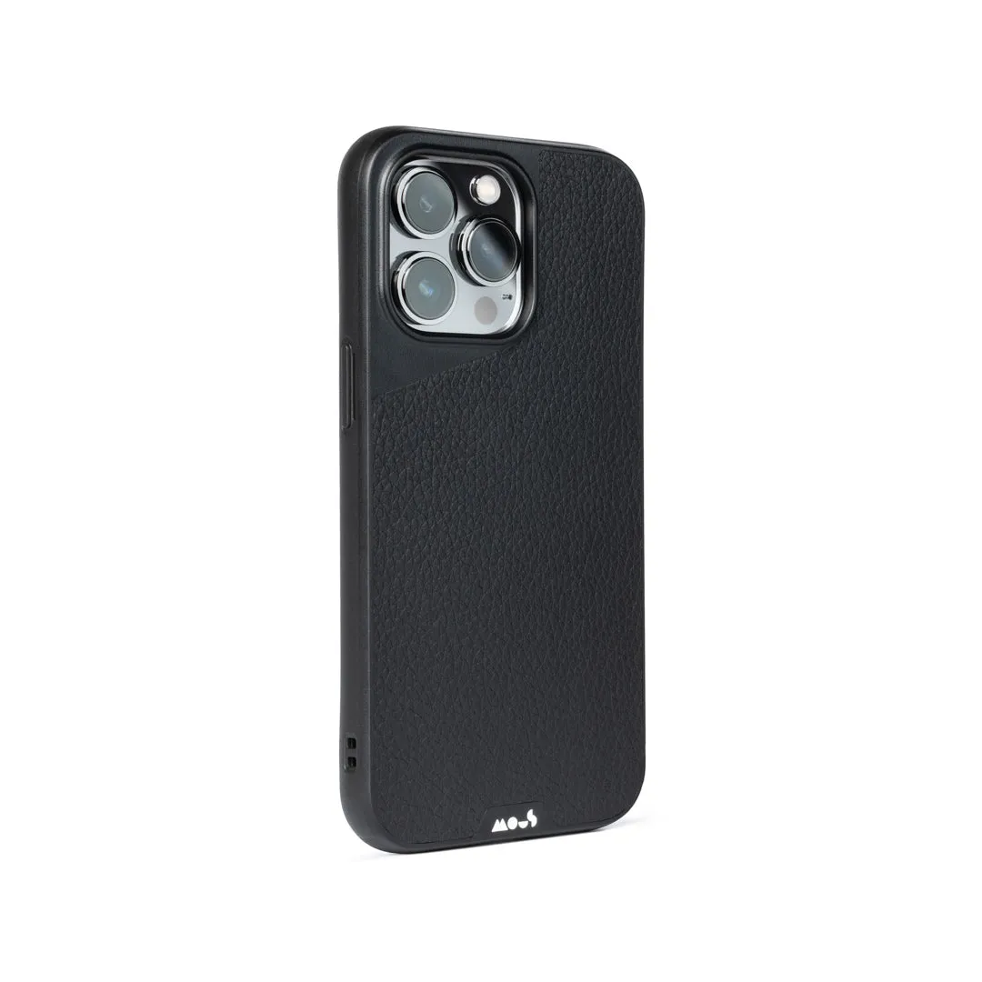 MagSafe® Compatible Black Leather Phone Case - Limitless 4.0