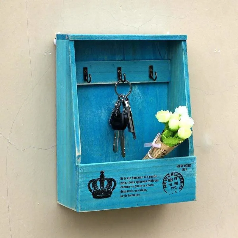 Mail Organizer Box with Key Hanging