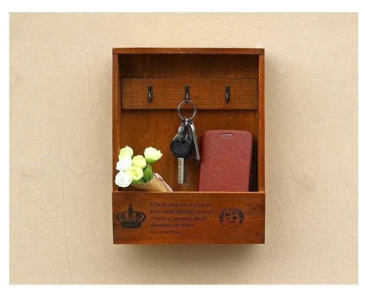 Mail Organizer Box with Key Hanging