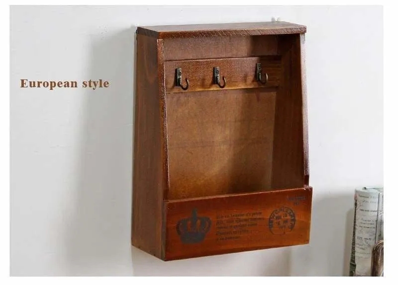 Mail Organizer Box with Key Hanging