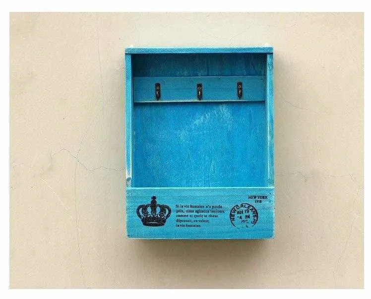 Mail Organizer Box with Key Hanging