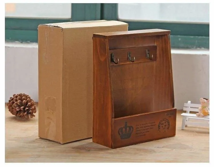 Mail Organizer Box with Key Hanging