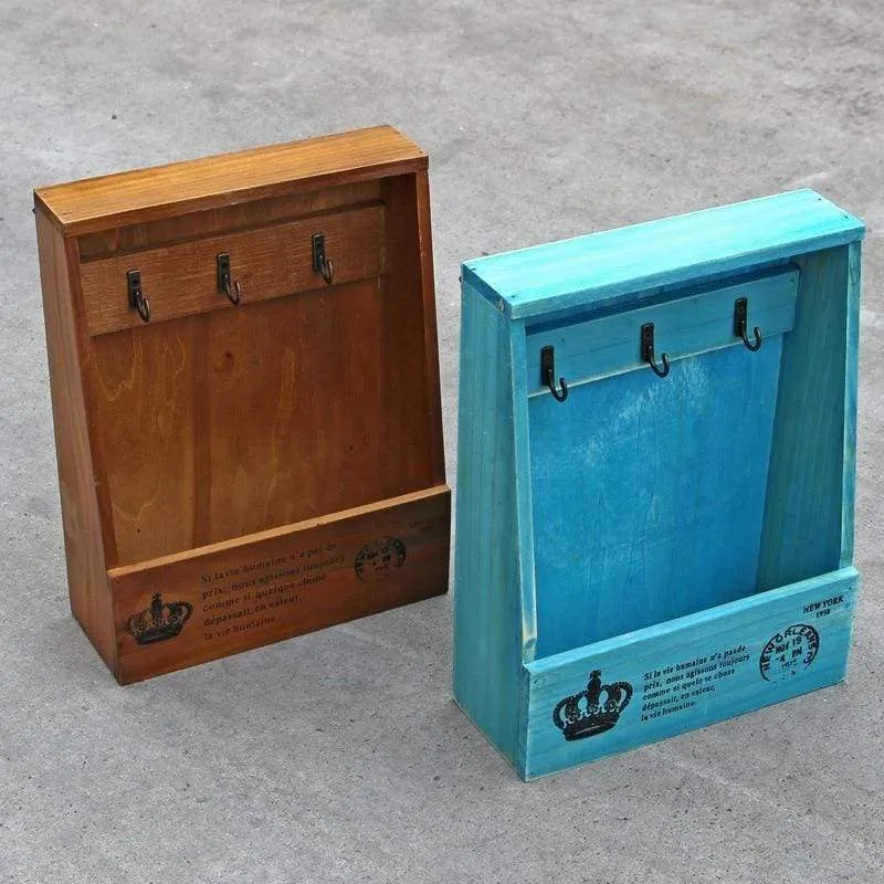 Mail Organizer Box with Key Hanging