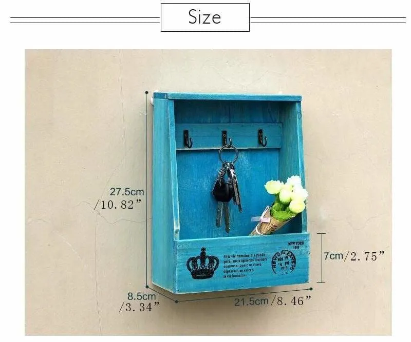 Mail Organizer Box with Key Hanging
