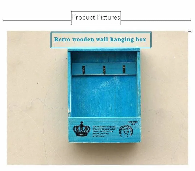 Mail Organizer Box with Key Hanging