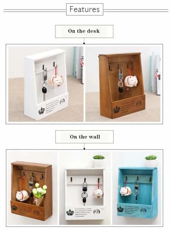 Mail Organizer Box with Key Hanging