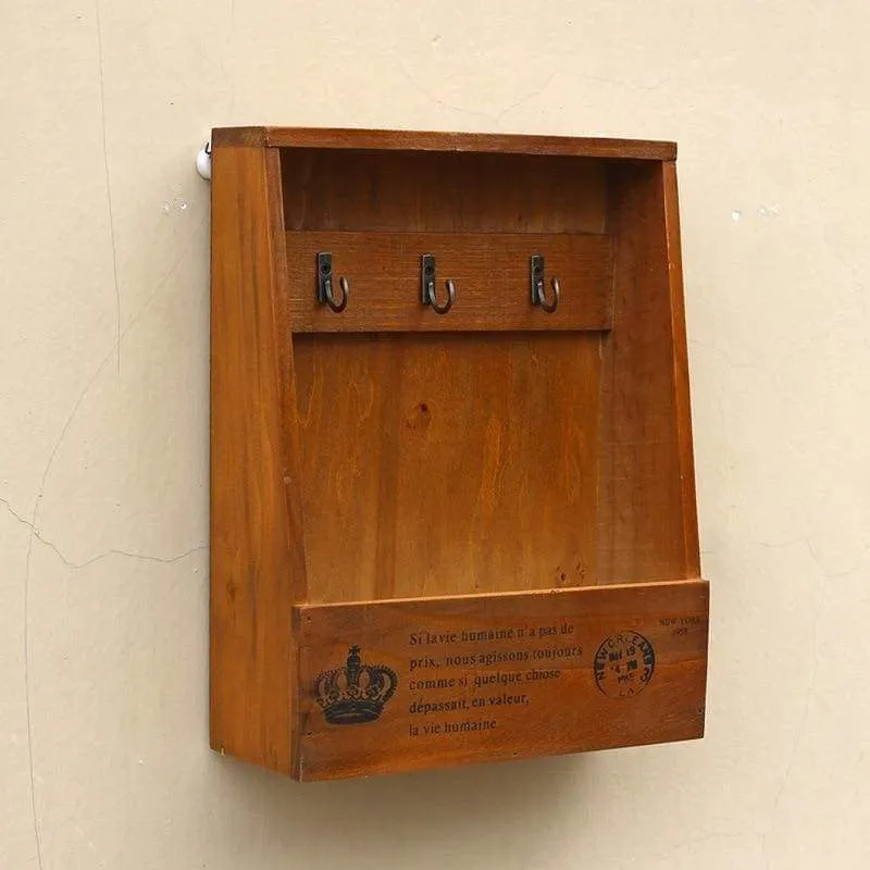 Mail Organizer Box with Key Hanging