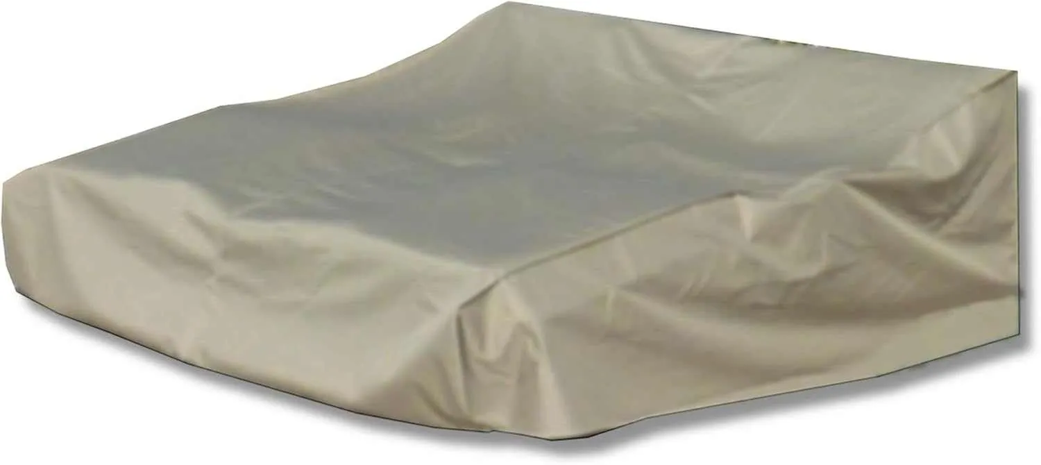 Patio Double Chaise Lounge Cover 84"L x 60"W x 24"H Classic Taupe