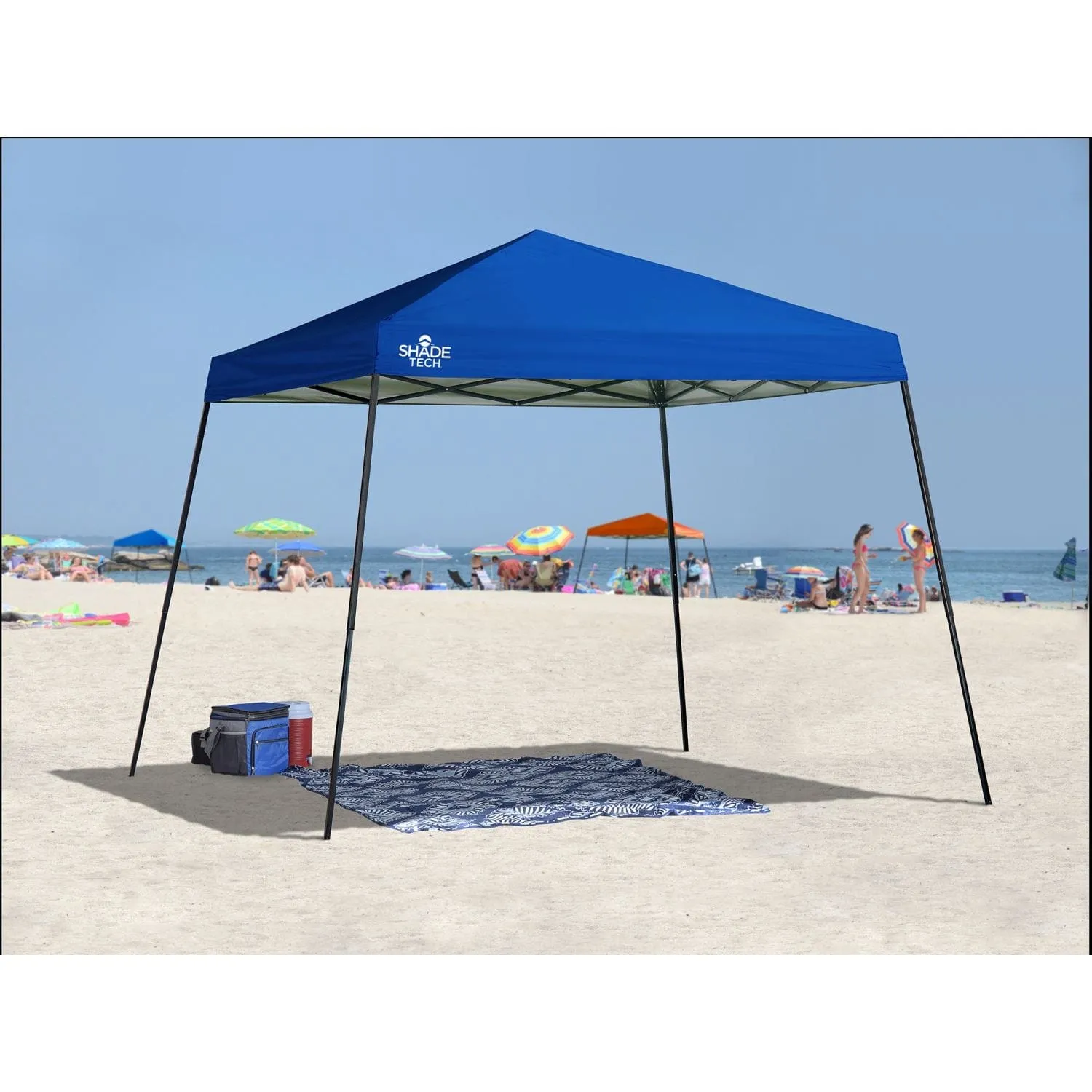 Quik Shade | Shade Tech ST64 10' X 10' Slant Leg Canopy - Blue