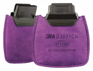 Respirator Filter - 3M Secure Click™ Particulate Filter (Case of 100) D3091