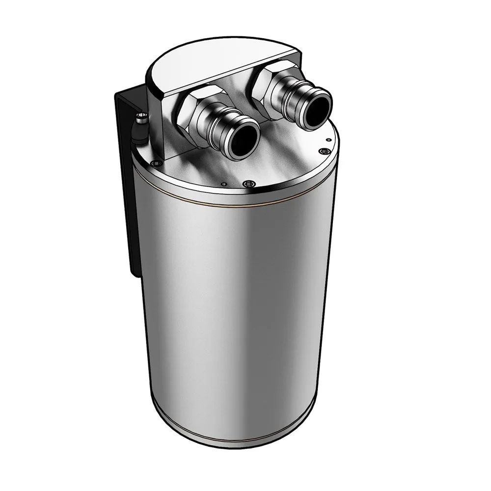 SAAS Baffled Round Polished Billet Oil Catch Can (500mL Capacity) - ST1004