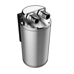 SAAS Baffled Round Polished Billet Oil Catch Can (500mL Capacity) - ST1004