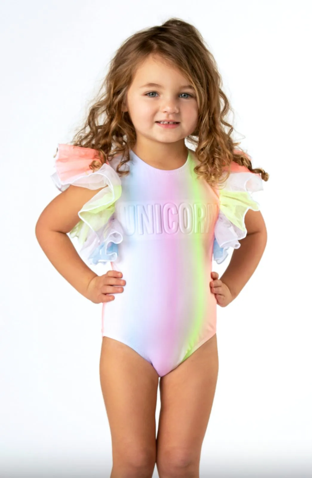 Shade Critters Sherbert Rainbow Unicorn One Piece Swimsuit