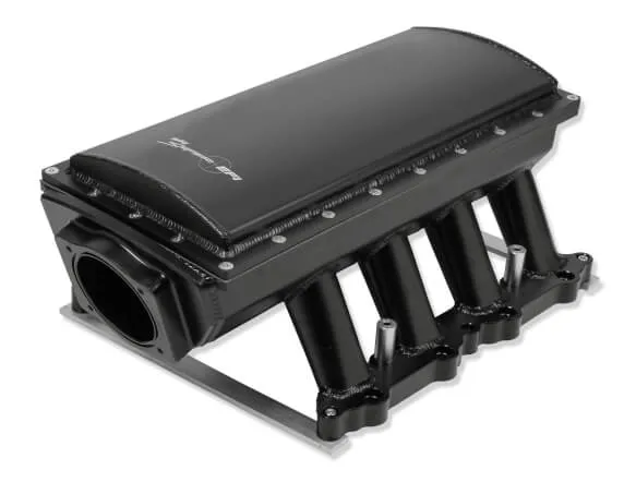 SNIPER EFI FABRICATED RACE SERIES INTAKE MANIFOLD - 2011-14 FORD 5.0L COYOTE - SILVER