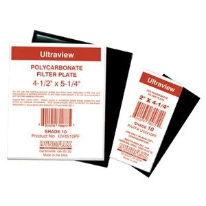 UV2411PF Dynaflux Plastic Filter Plates,2"x4-1/4",Shade 11
