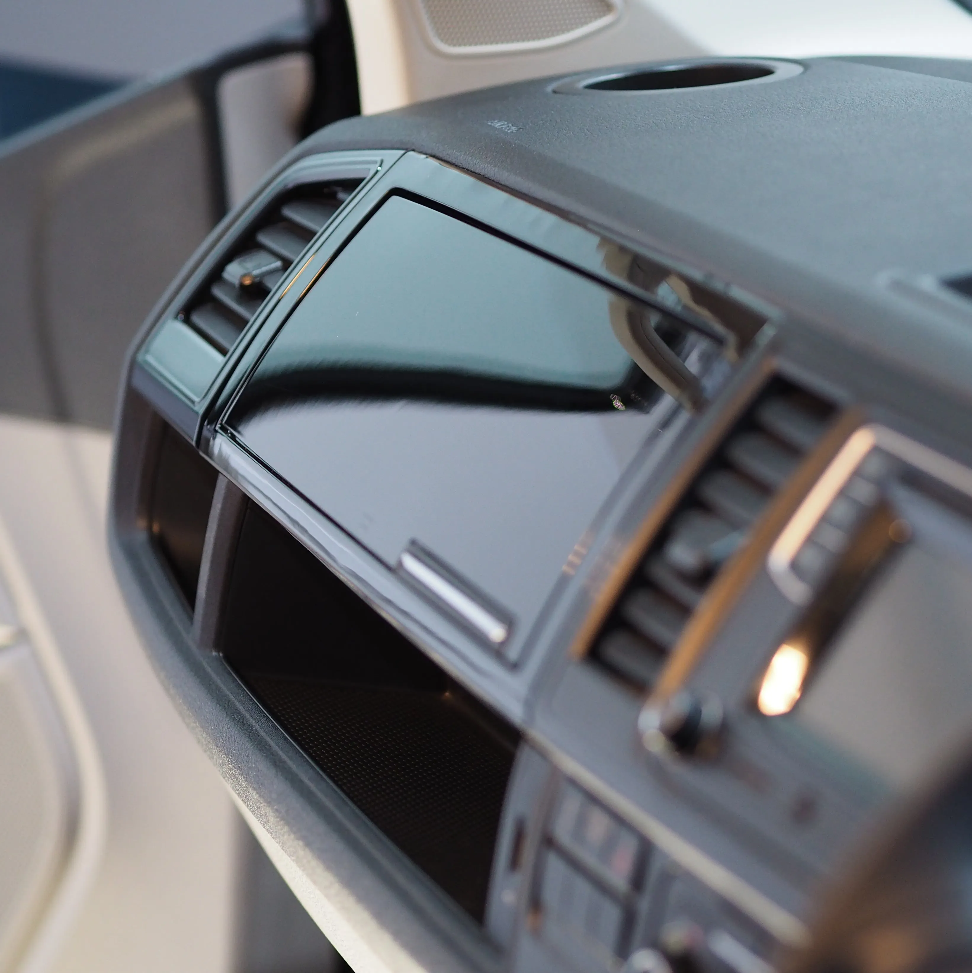 VW T6 Campervan Comfort Dash Glove Box, Piano Black Painted and Ready to Fit Ideal Gift